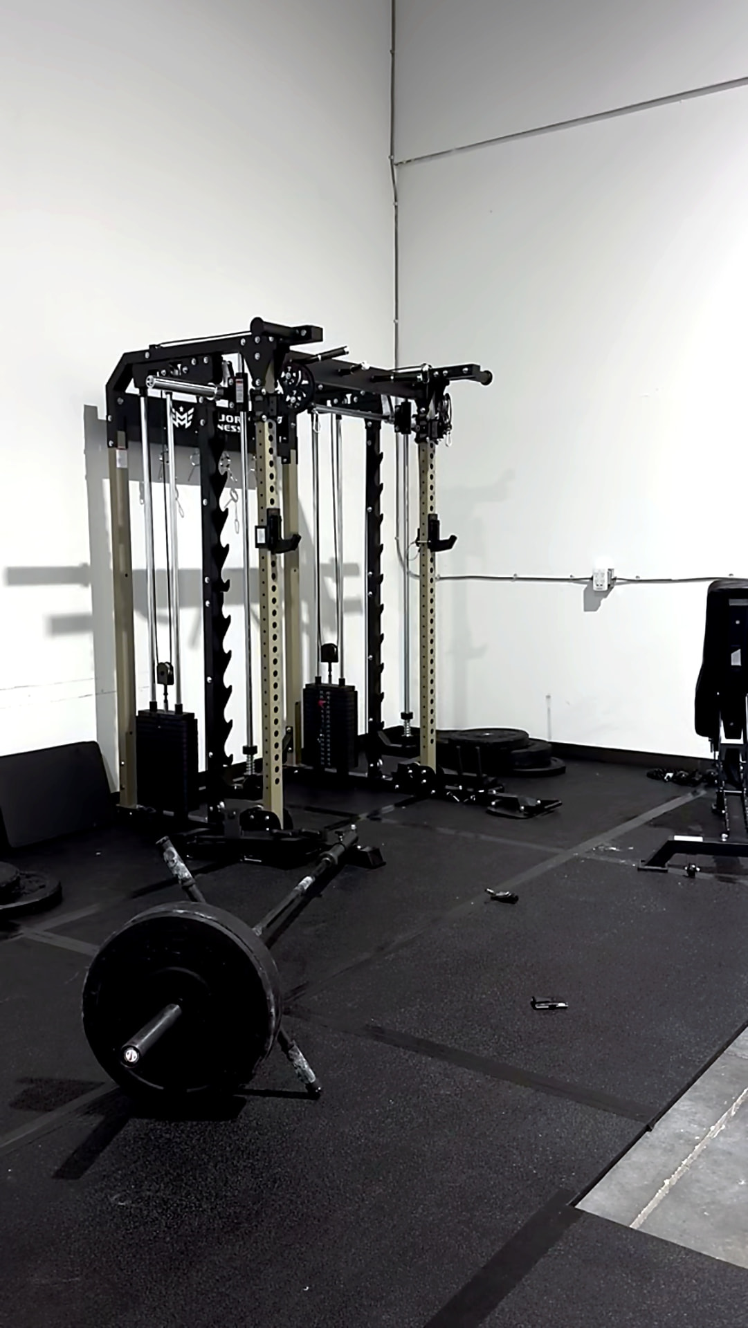 Cable machine and training floor at Apex Performance