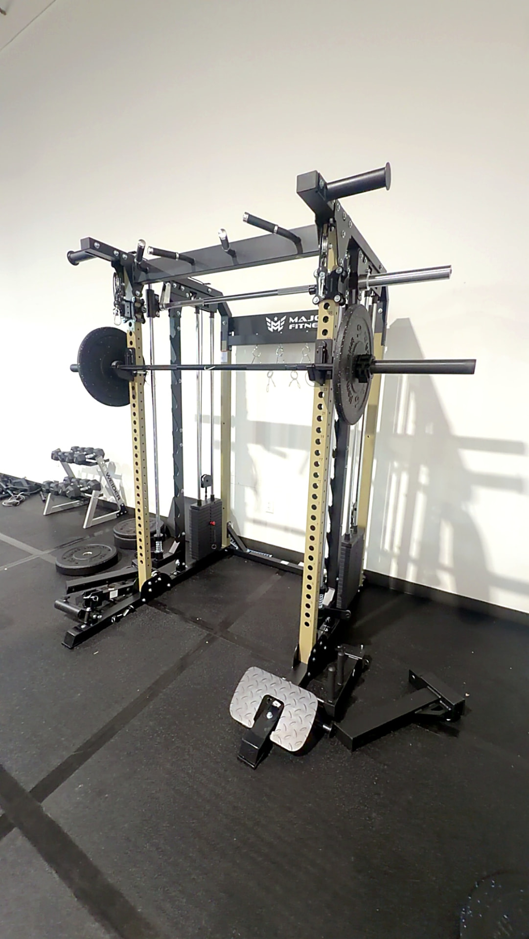 Power rack and bench setup at Apex Performance